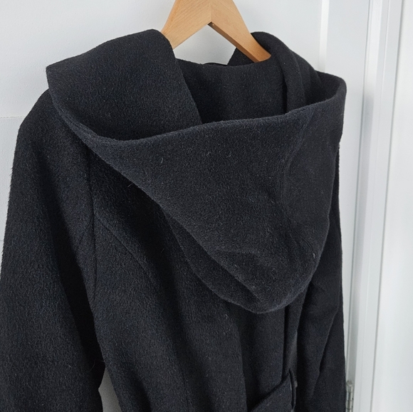 Sentaler mid length hooded wrap coat - Picture 4 of 7